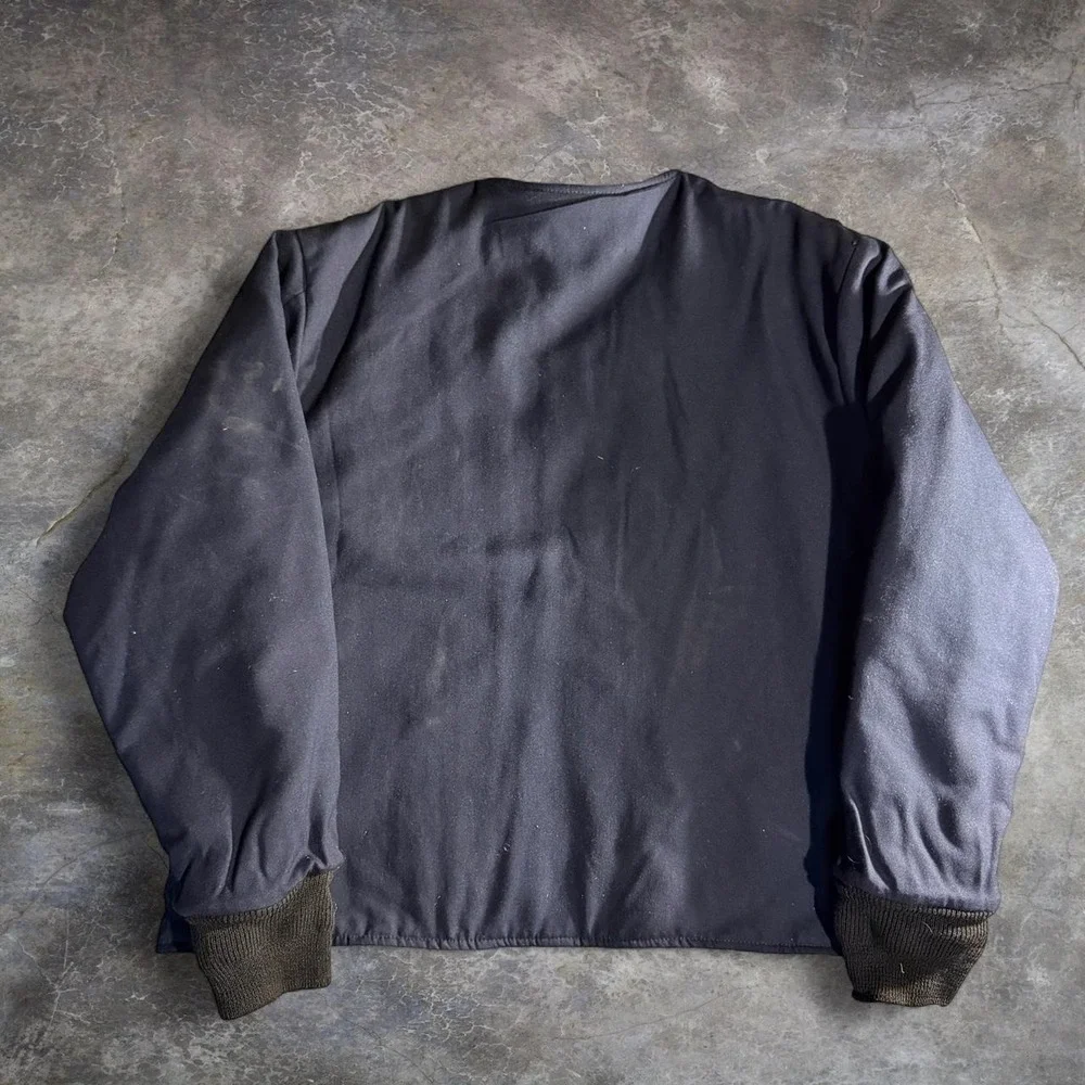 Vintage 1999 Bulwark Nomex FR Jacket L Navy Quilted Liner Fire Resistant LNL2NV
